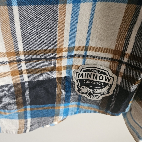 Angry Minnow Hamm's Beer Patch Plaid Flannel Button Down - Picture 6 of 11